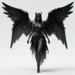 angel of darkness, digital art, artstation, realistic