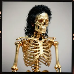 kodak portra 4 0 0, wetplate, motion blur, portrait photo of a backdrop, michael jackson skelleton, golden 1 9 2 0 s, coloured in orange fire, sparkling, by georges melies and by britt marling, muted colours