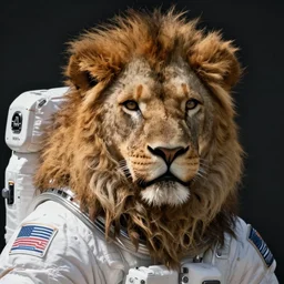 lion as astronaut ultra resolution