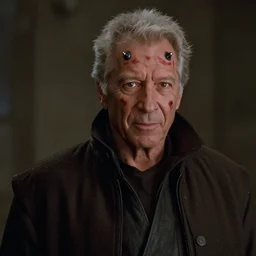 a film still of morgan freeman starring in a blockbuster film as darth maul from star wars, shallow depth of field, cinematic, award winning cgi, vfx, film still