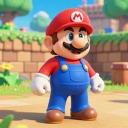 A bot in the game Super Mario 64, unreal engine, highly detailed, 8k, vray