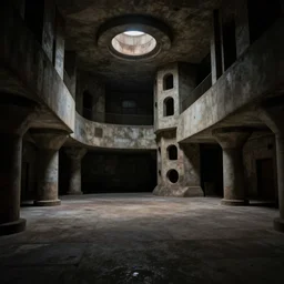 an empty liminal space, eerie and unsettling, the backrooms, dramatic lighting, smooth, sharp focus, 8 5 mm lens, dof, detailed, intricate, architectural concept art by frank lloyd wright