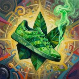 MfChar profile picture by Sachin Teng, asymmetrical, Organic Painting ,  Leaf Green, adidas, Green smoke, Impressive, Award Winning, Warm, Good Vibes, Positive, geometric shapes, hard edges, energetic, intricate background, graffiti, street art:2 by Sachin Teng:4