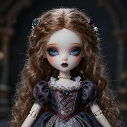 masterpiece portrait of an ENCHANTED DOLL by Marina Bychkova, dramatic lighting, 8k