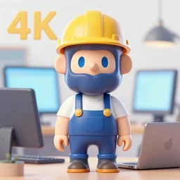 bob the builder as a software developer, 4k