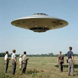 ufo landing, award winning documentary photo 1 9 5 0,