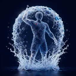 champion splashart of champion made out of bubbles