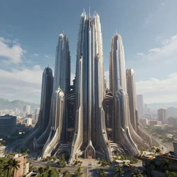 ecumenopolis, futuristic, detailed, striking, unique, stunning, epic, octane render