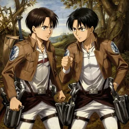 reiner and bertholdt reveal attack on titan scene, a renaissance painting by shingei, featured on deviantart, official art, renaissance painting, anime