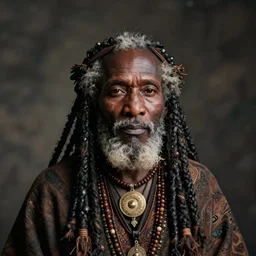 portrait of a witch doctor, hyper realistic