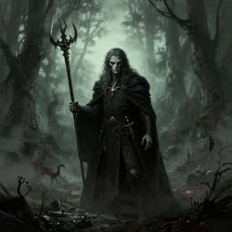 Mordor from Lord of the Rings in the artstyle of Darkest Dungeon