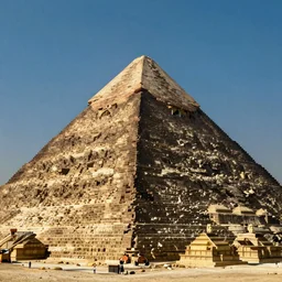 pyramid in the style of kurzgesagt