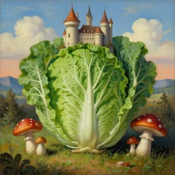 paint surrealist 🥦🏰🍄, ferdinand knab, high definition and detailed 4 k