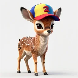 a dik dik monster with tattoos and wearing a baseball hat colorful, digital art, fantasy, magic, trending on artstation, ultra detailed, professional illustration by basil gogos