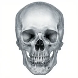 an X-ray of a skull