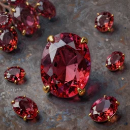 still life rubies, intricate oil painting by greg rutkowski, trending on artstation