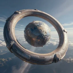 a ring world. sci - fi digital painting. high quality. artstation 4 k