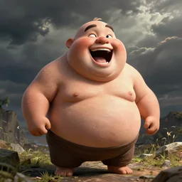 hyper realistic, a cute adorable happy masculine big chungus, mouth wide open, painted by greg rutkowski, artgerm, loish