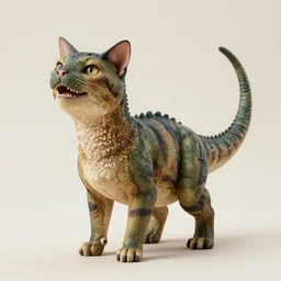a cat dinosaur hybrid