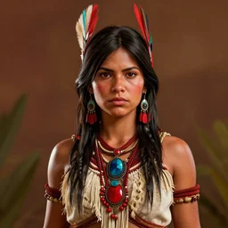 highly detailed portrait of a a brazilian girl wearing brazilian tribal clothing, determined. red dead redemption art, unreal engine, fantasy art by greg rutkowski