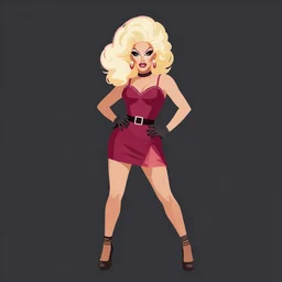 drag queen, asymmetric, vector