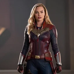 film still of Margot Robbie as Star Lord in Guardians of the Galaxy