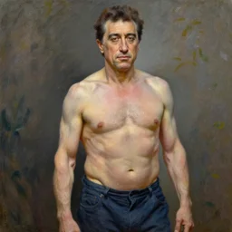a hyper-detailed oil painting of Robert DeNiro by Claude Monet; anatomically correct; trending on artstation