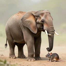 a hybrid animal of an elephant and a mouse
