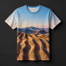 t - shirt print simple lines, hd photograph, realistic, colourful