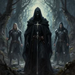 the cloaked necromancer and the mysterious entry to another dimension by giger and par olofsson, center focused, stylized 8 k begotten movie, elden ring, bloodborne cinematics painting beautiful lighting