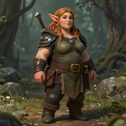 female dwarven woman, chubby short stature | by greg rutkowski