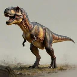 modern accurate paleo art of a tyrannosaurus