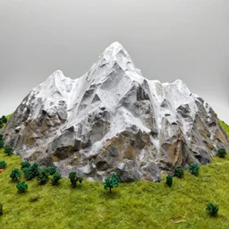 a mountain model made of plastic