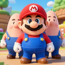 big chungus in real life dressed like mario, super mario, big chungus, high resolution photo