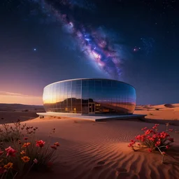 nature by ludwig mies van der rohe, vice city desert nightsky universe nature cosmic lightpaint at dawn atlantis retrowave infrared sunlight myst darkacademia flowers dieselpunk, archdaily, wallpaper, highly detailed, trending on artstation.