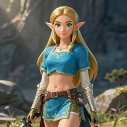 Zelda hot babe omg in the style of legends of Zelda