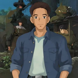 will smith anime style, artwork by cushart, krenz, studio ghibli, tomino, yoshiyuki,