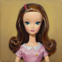 a beautiful painting barbie doll japan sadako, by salvador dali realistic oil painting