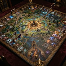 tabletop game board, highly detailed, fantasy art, in the style of greg rutkowski, epic, fantasy, intricate, hyper detailed, artstation, concept art, smooth, sharp focus, ray tracing, vampire theme