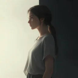 concept art, a beautiful highly detailed lady in journey between light and dark, cinematic moody colors, realistic shaded lighting poster by ilya kuvshinov, magali villeneuve, artgerm, jeremy lipkin and michael garmash and rob rey