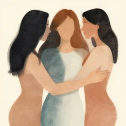 abtract women embraced pleasure
