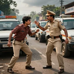 shashank beaten up by traffic police for arguing