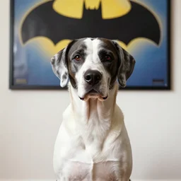 a realistic high quality photo snoop dog with batman poster