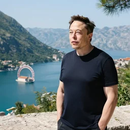 elon musk in montenegro enjoying nature