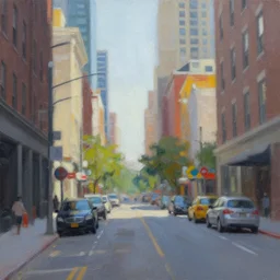 City street, concept art painting by Jon McCoy