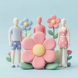 3d matte render, flowers, mannequins, dj rave party, Hsiao-Ron Cheng, pastel colors, hyper-realism, pastel, polkadots, minimal, simplistic, amazing composition, vaporwave, wow, Gertrude Abercrombie, Beeple, minimalistic graffiti masterpiece, minimalism, 3d abstract render overlayed, black background, psychedelic therapy, trending on ArtStation, ink splatters, pen lines, incredible detail, creative, positive energy, happy, unique, negative space, pure imagination painted by artgerm