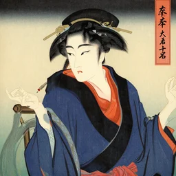 a beautiful painting alchemy mage, by ukiyo - e award - winning art color screen printing