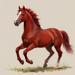Then a reddish horse came out. , digital Art, Greg rutkowski Trending artstation