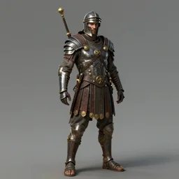 full body + face character portrait of a post - apocalyptic roman mercenary in the style of dark fantasy art trending on artstation deviantart pinterest detailed realistic high resolution hd 8 k
