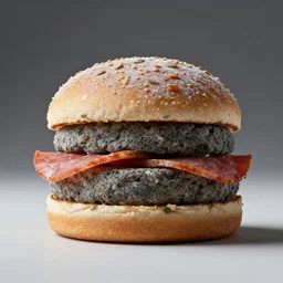 Stone Hamburger. Hambuger is made completely from rocks. Product Photography, Studio Lighting. Canon 85mm f1.8.